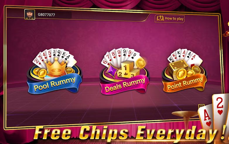Win free chips every day playing Pool, Deals and Point Rummy formats