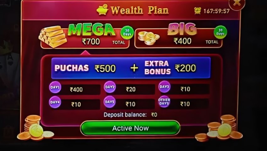 Activate Wealth Plan and get extra bonus on your deposit
